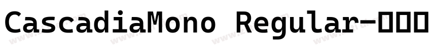 CascadiaMono Regular字体转换
